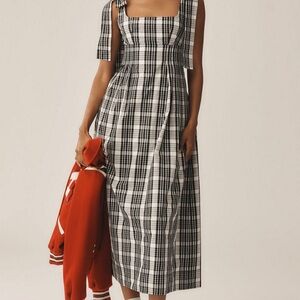 Anthropologie Maeve Maxi Sundress with Square Neck size small, tie straps